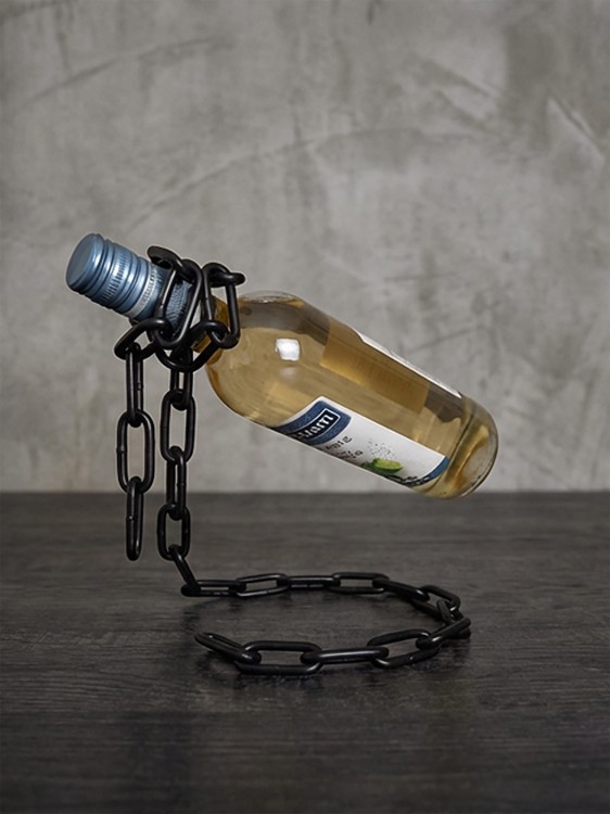 Stojak-na-wino-pion-02.jpgSTALOWY stojak na wino , butelkę _ Łańcuch LEWITUJĄCA butelka _  na PREZENT.jpg